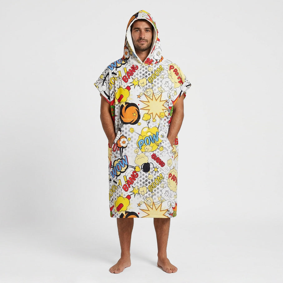 Poncho Comic White