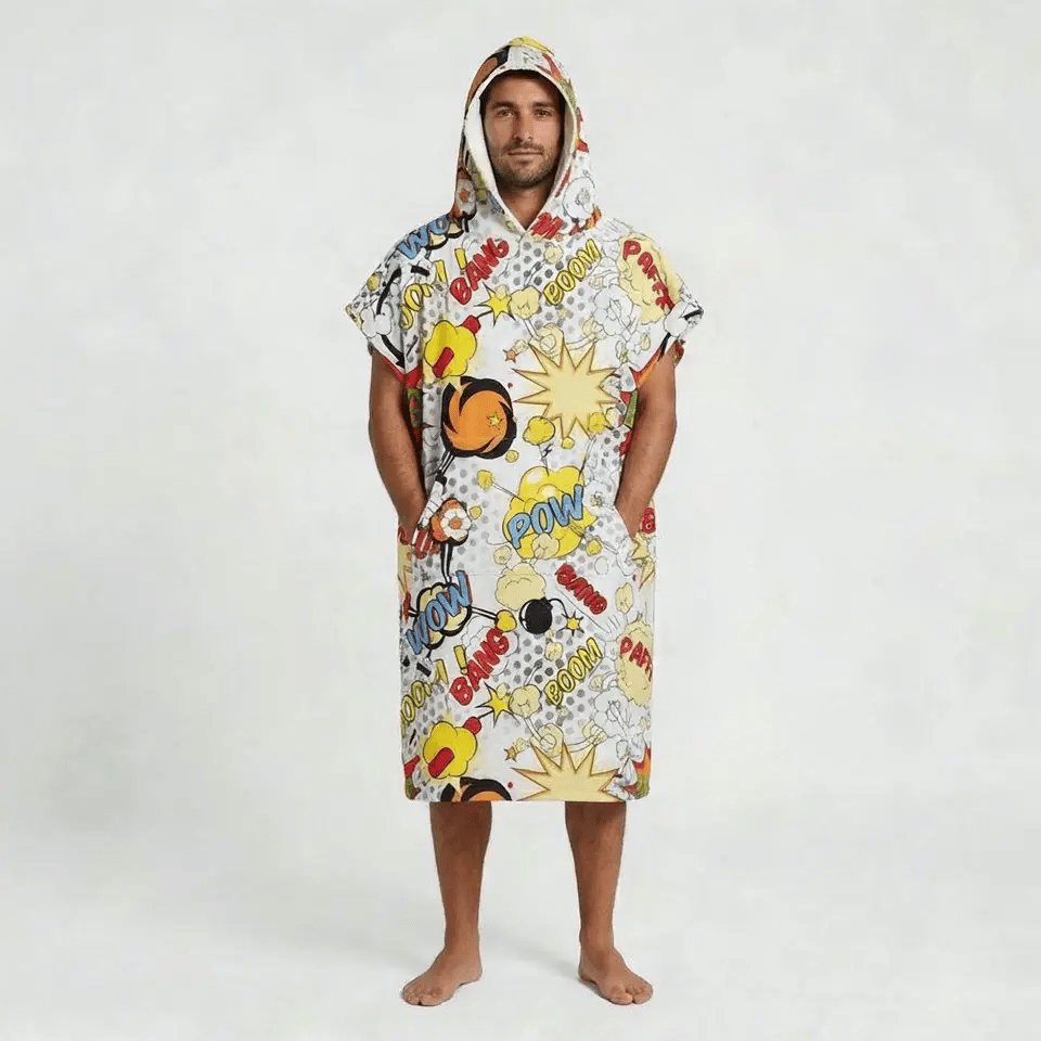 Poncho Comic White