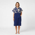 Poncho Blue Leaves